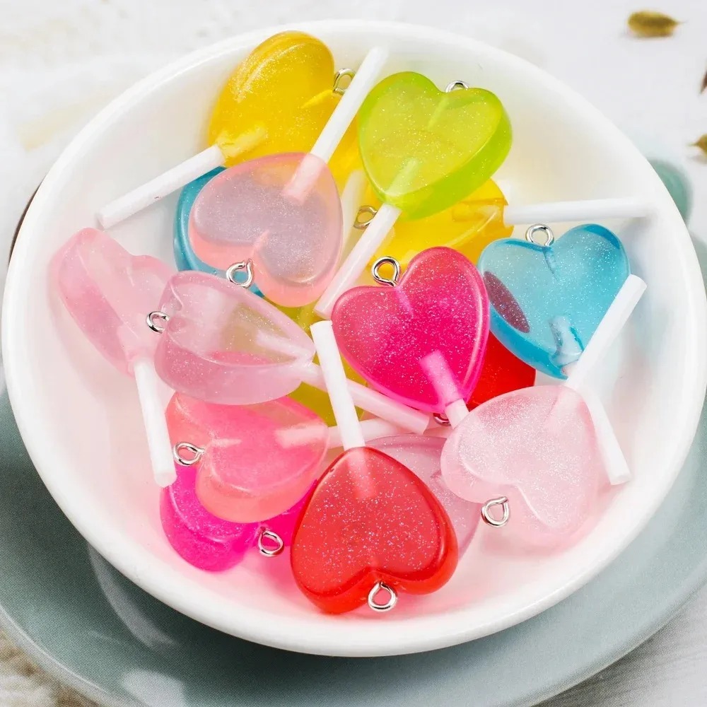 10Pcs Gantungan Resin Permen L - Resin Art Pendant ulasan dan harga