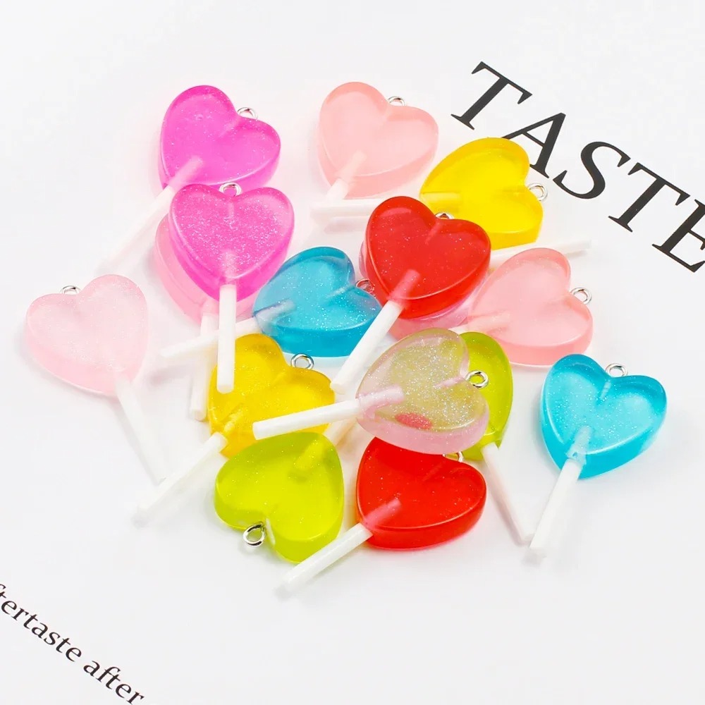 10Pcs Gantungan Resin Permen L - Resin Art Pendant ulasan dan harga
