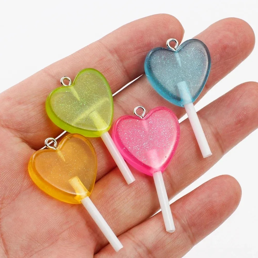 10Pcs Gantungan Resin Permen L - Resin Art Pendant ulasan dan harga